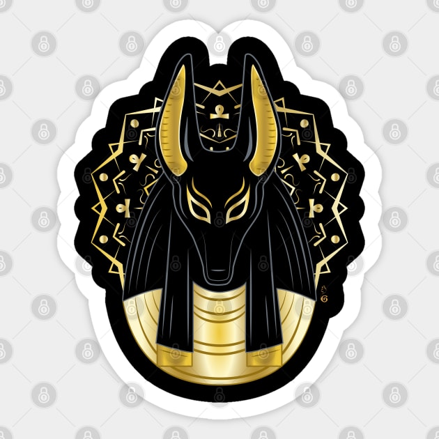 Anubis Sticker by HagalArt